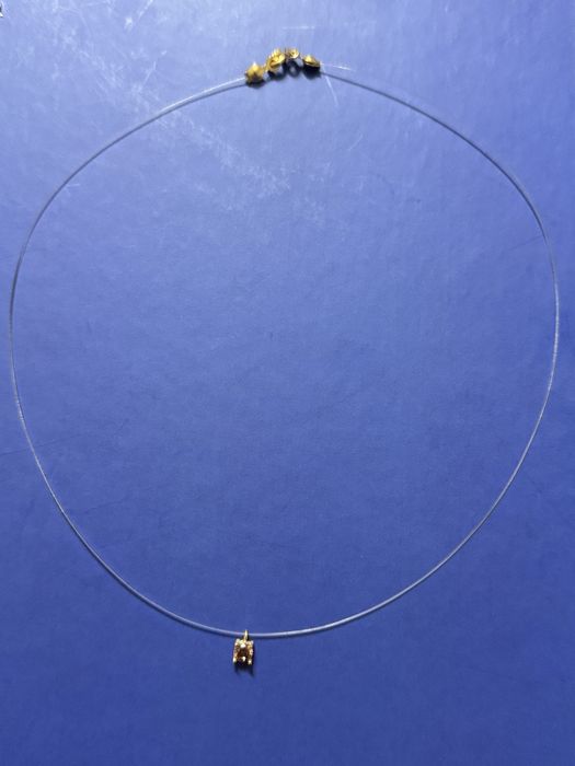 Colier cu fir transparent aur 14k