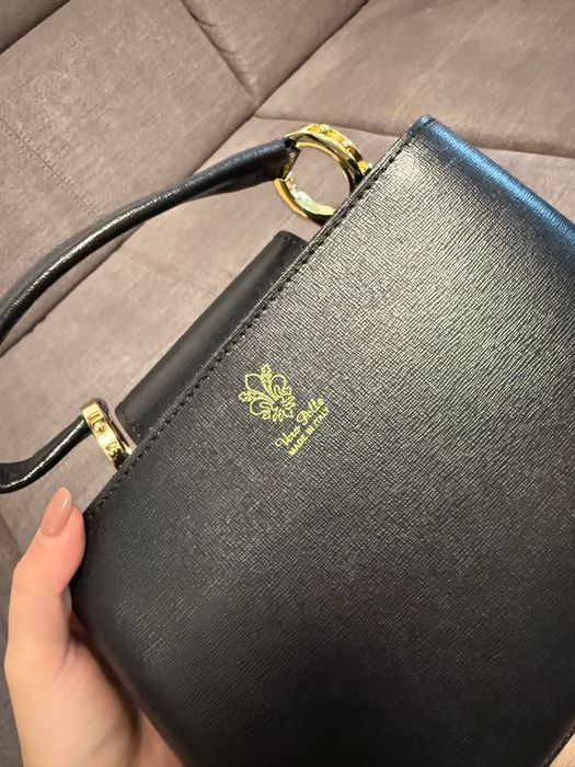 Черна чанта естествена кожа