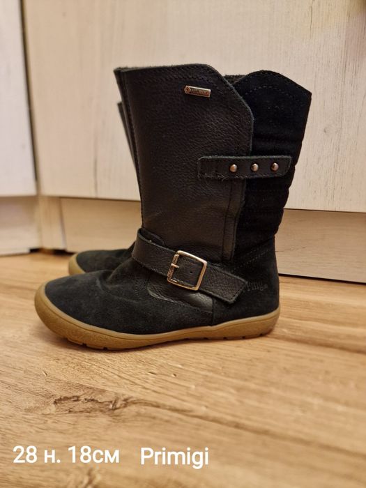 Детски ботуши Primigi естествена кожа и велур 28 номер