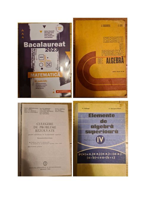 Vand carti de matematica pt bacalaureat Ganga, Burtea etc