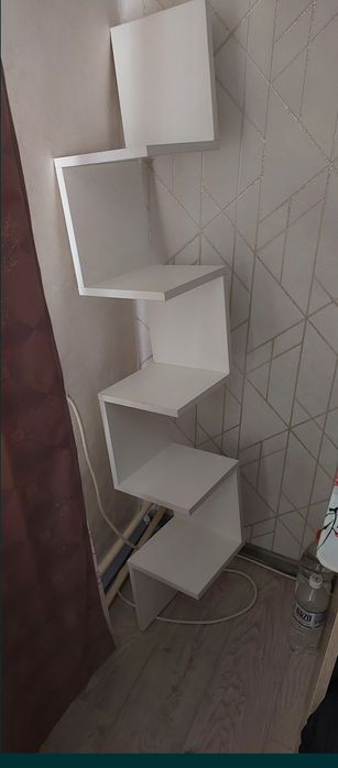 стеллаж змейка НОВЫЙ белый гладкий