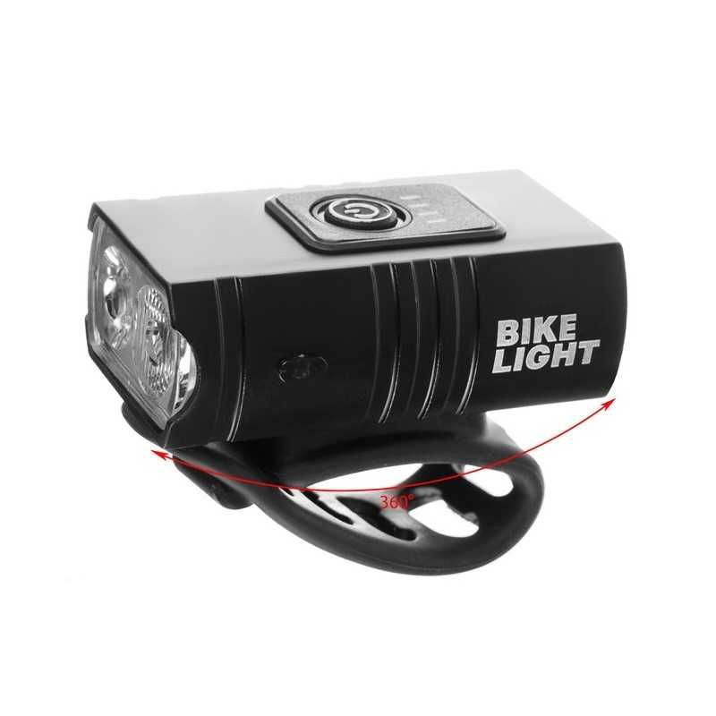 Lanterna, stop pentru bicicleta, LED T6, incarcare micro USB