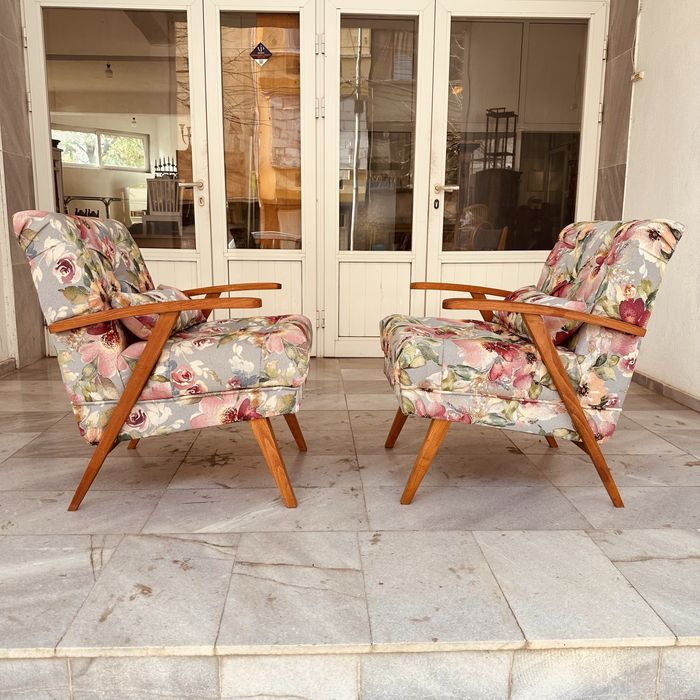 Ретро фотьойли / Mid-Century Modern комплект – отлично състояние