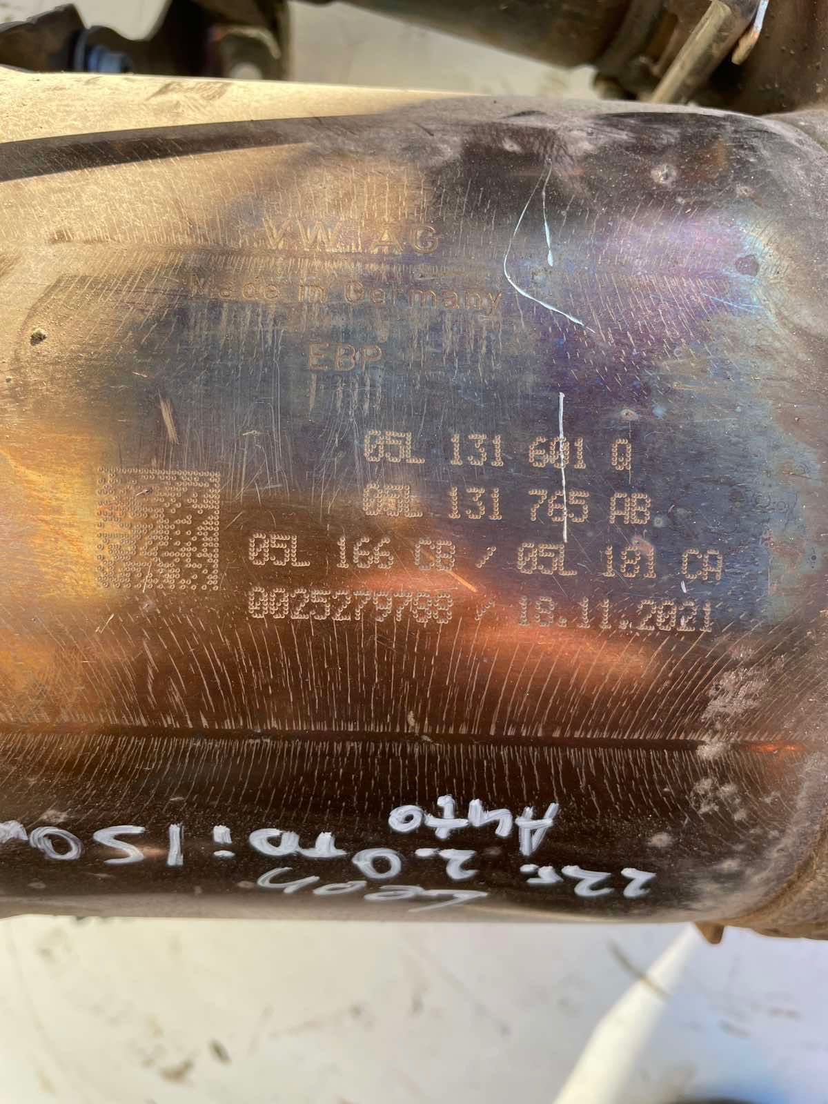 05l131601Q 05l131765AB 05l166CB 05l181CA DPF катализатор от Seaт leon