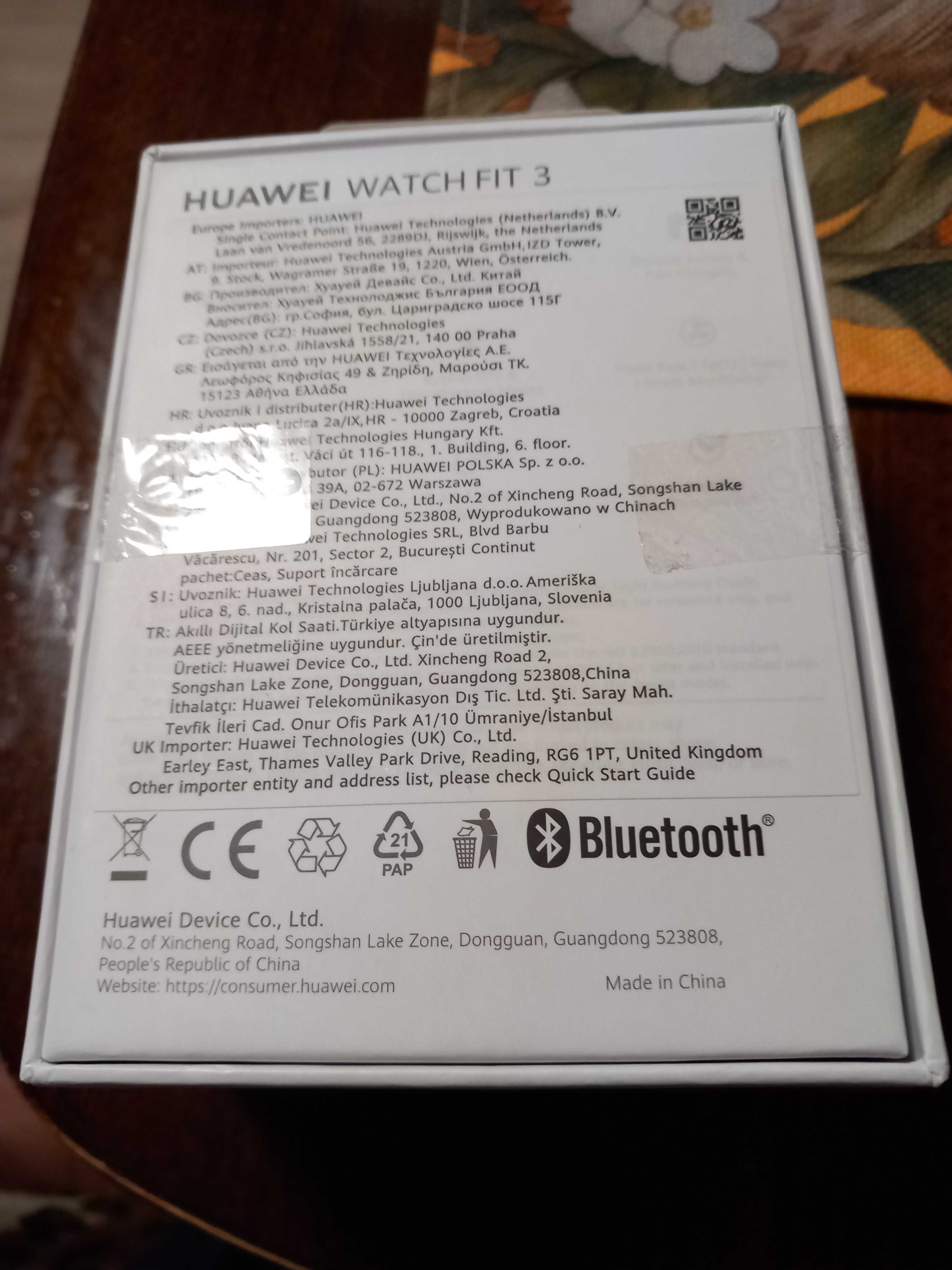 Huawei watch fit 3 pink