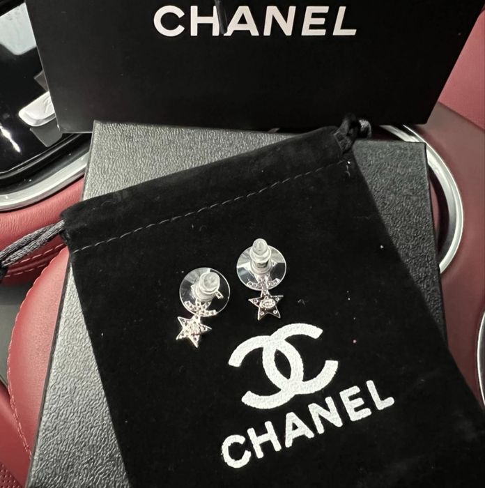 Обеци сребърни chanel