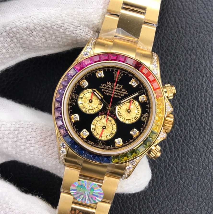 Rolex Daytona Rainbow Gold – Moissanite Edition