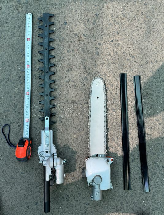 Насадки для триммера (Цепная пила и кусторез. Для 9 зубового вала