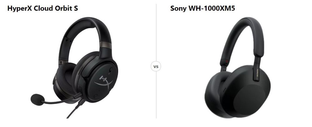 HyperX Cloud Orbit S на Sony WH-1000 XM5