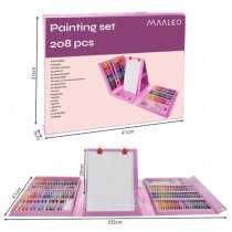 Set pictura / desen  cutie roz 208 piese