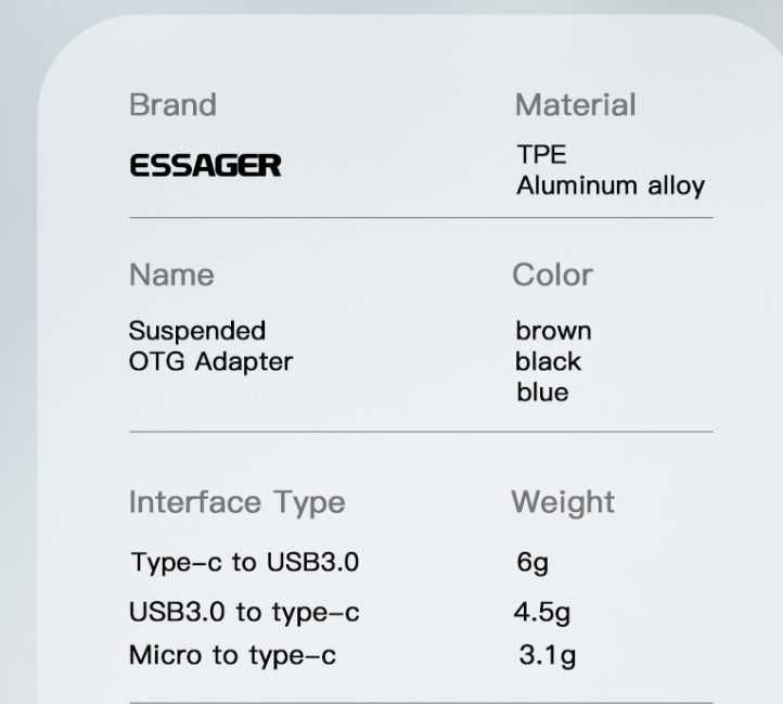 Set 3 adaptoare USB3.0 - Type- C - Microusb