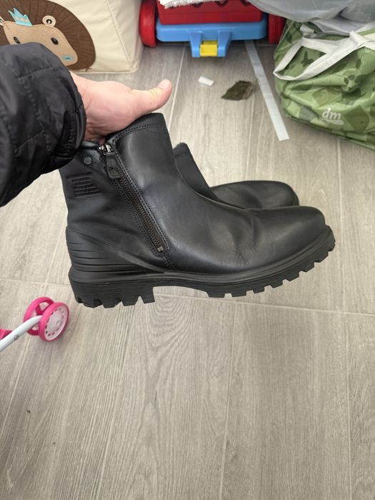 Ghete Ecco piele captusite cu blana naturala original barbati