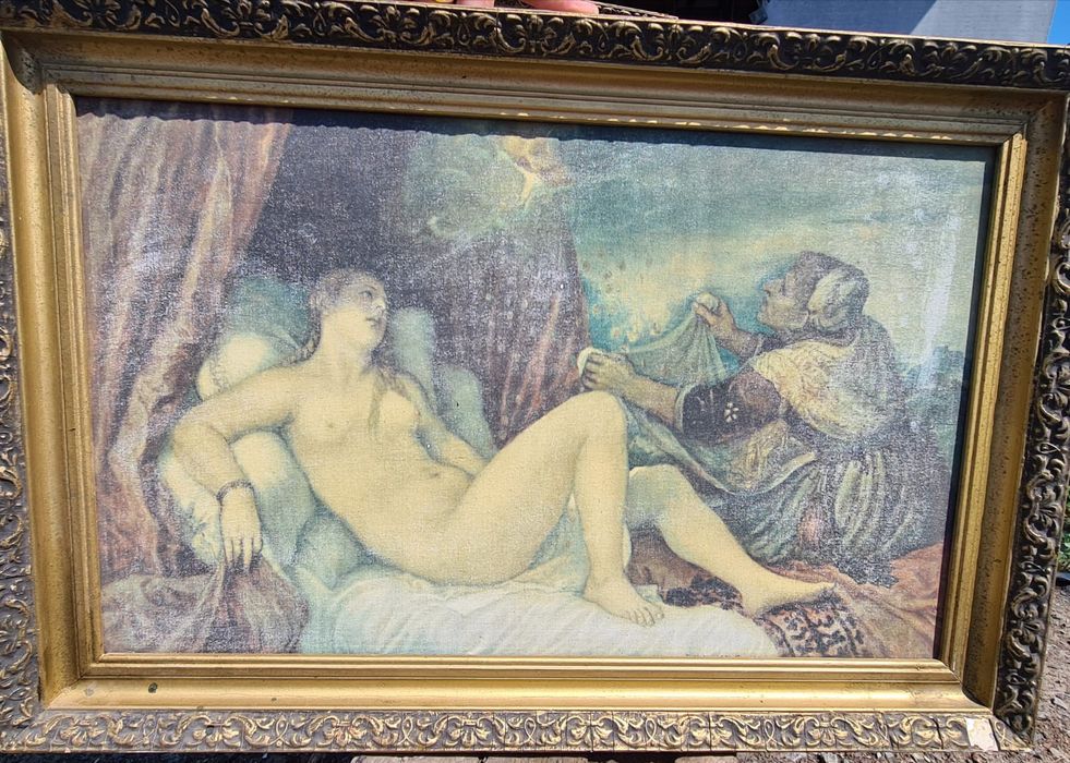 Картина в раме Даная Тициан репродукция СССР.