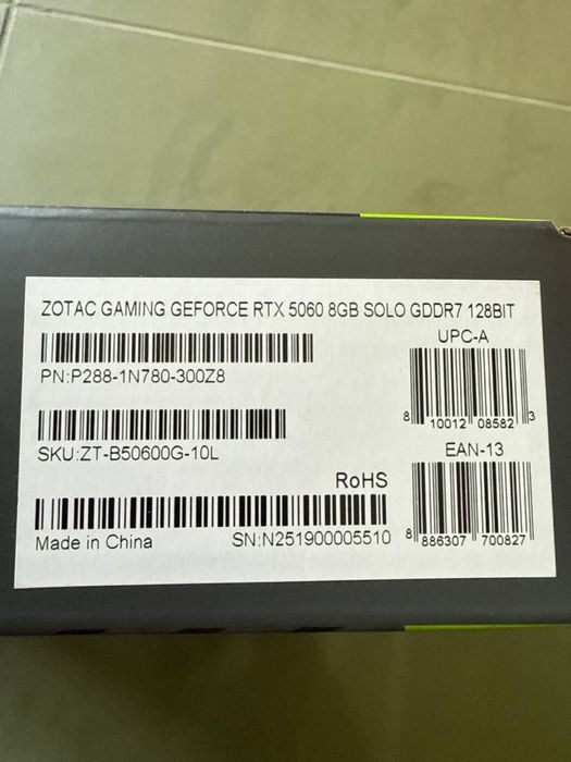 Zotac Rtx 5060 8GB GDDR7
