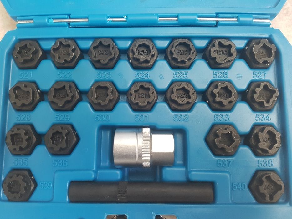Глави за развиване на секретни болтове на VW AUDI SKODA SEAT BMW