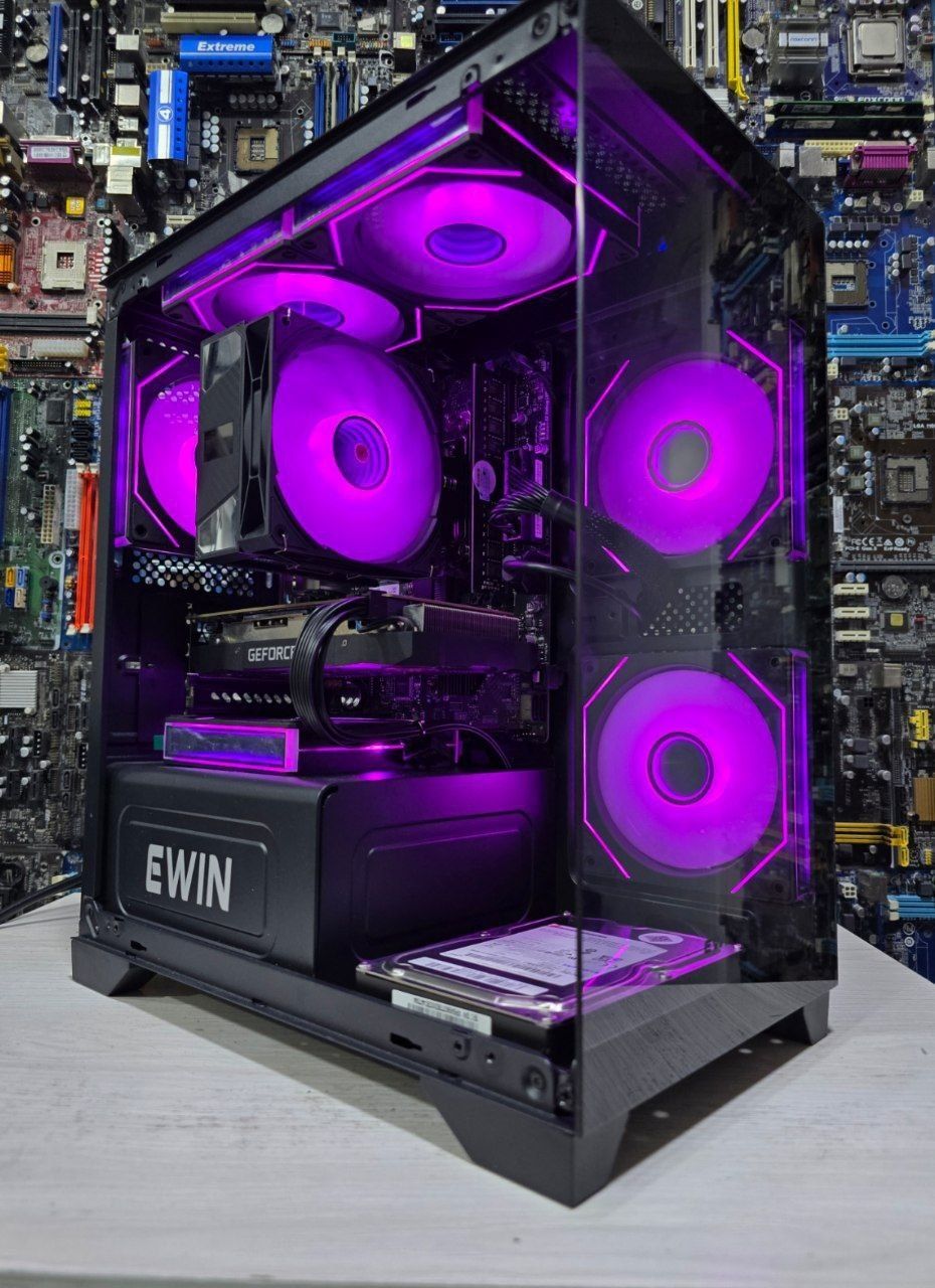 Мощны ПК для игр мантаж i7 12700f/ОЗУ 32/RTX 3060 12g/мать B760/ssd512