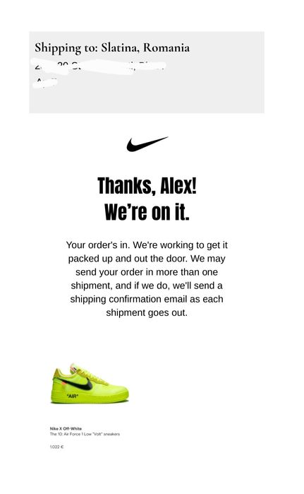 Nike AirForce 1 VOLT