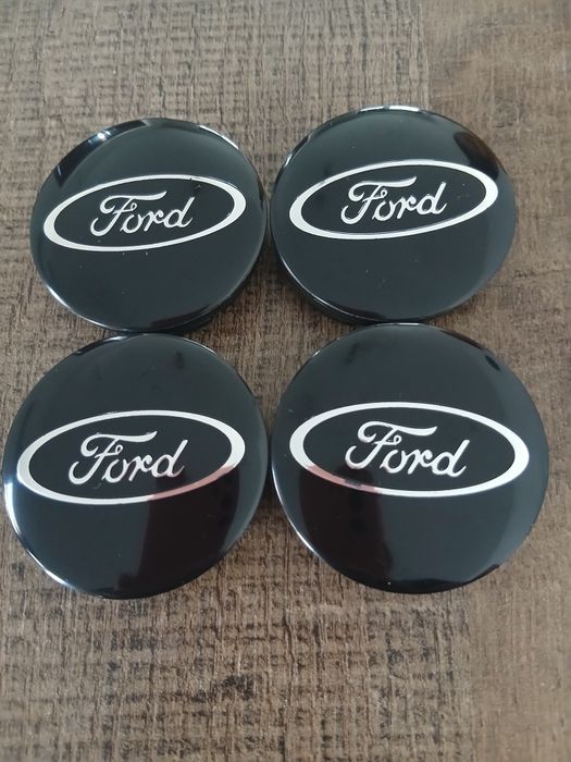 Капачки за джанти Форд черни декоративни тапи Ford 52/55