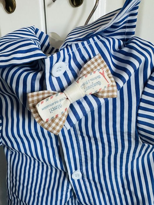 Haina pentru caine de talie mica si  medie, camasa cu fundita / papion