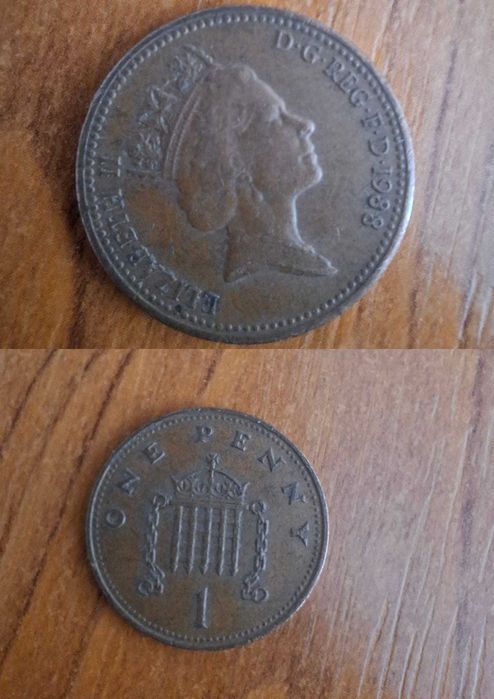 Vând 5 monede de un penny– colecție rară.