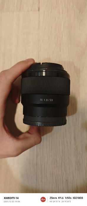 Obiectiv Sony 50mm 1.8 FE, apcs 75mm 1.8
