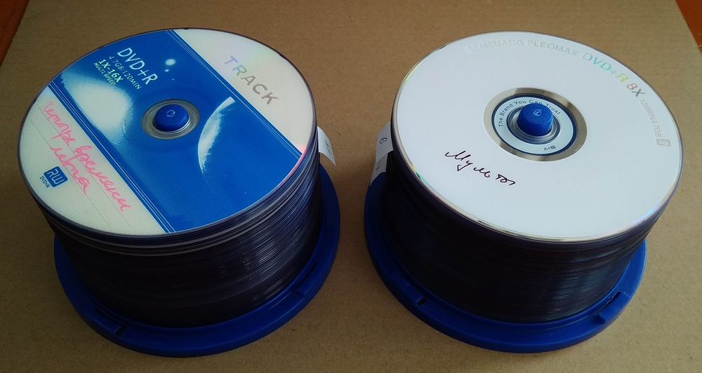 Диски DVD-R с записью