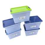 Pachet 5 cuti Rotho premium transparente 19 l pentru depozitare