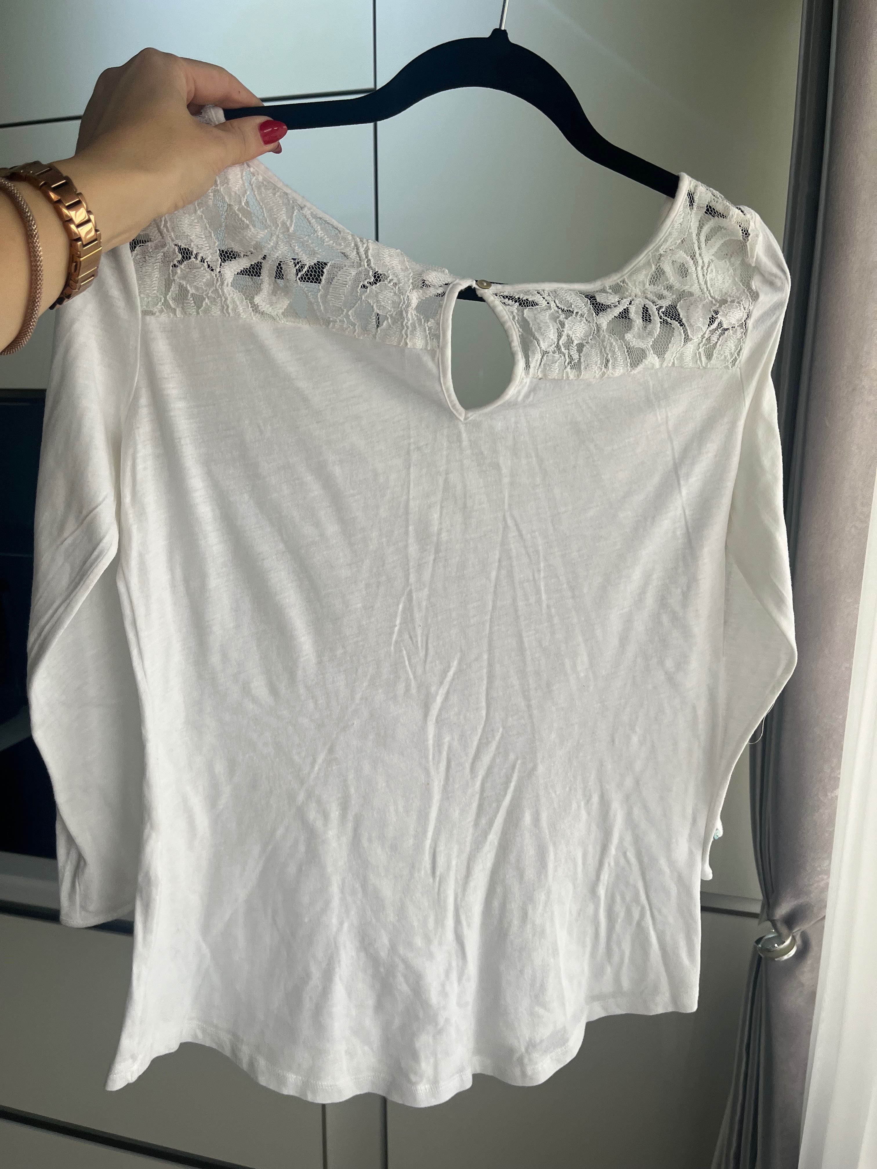 Bluza alba bumbac HM