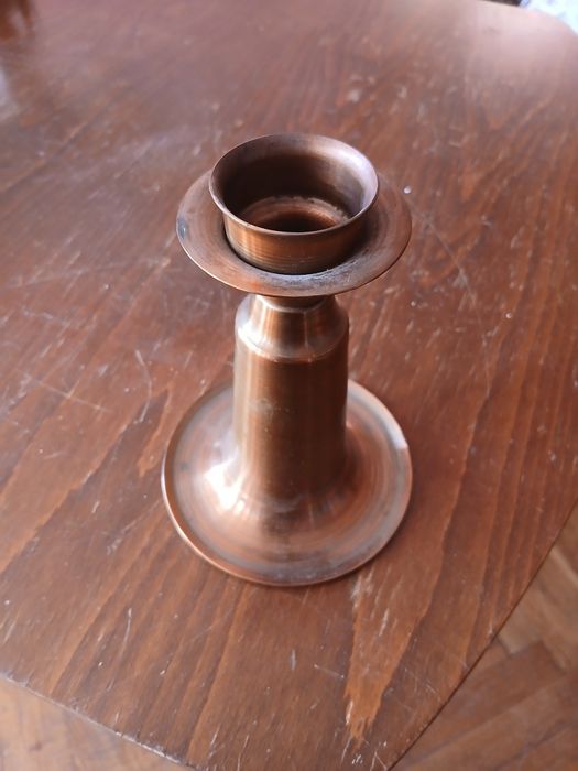 Свещник от медна ламарина стъклен свещник