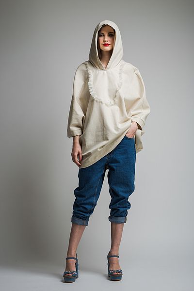 Hanorac panza, Nicoleta Obis, bej, marime universala, nou