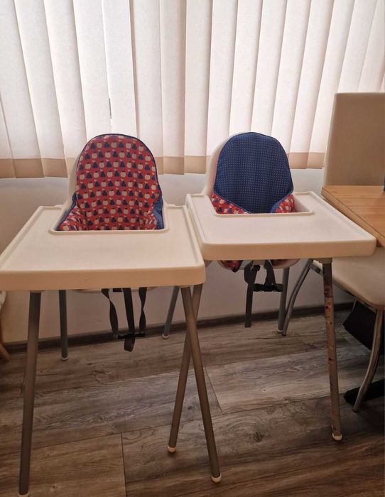 ANTILOP столче за хранене с табличка IKEA + облегалка и калъфка