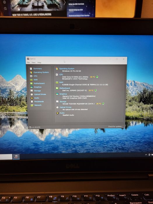 Laptop Dell Latitude E5550 , i5-5300U , 8 GB , HDD 1T , 15.6" FullHD