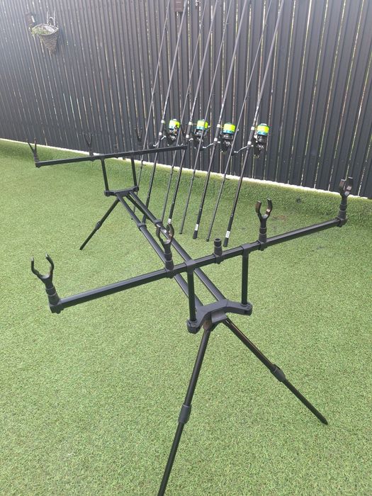 Set 4 Lansete Crap Pro FLx 9  3.90m 3.75 LBS 2 tronsoane Lbs + 4 Mulin