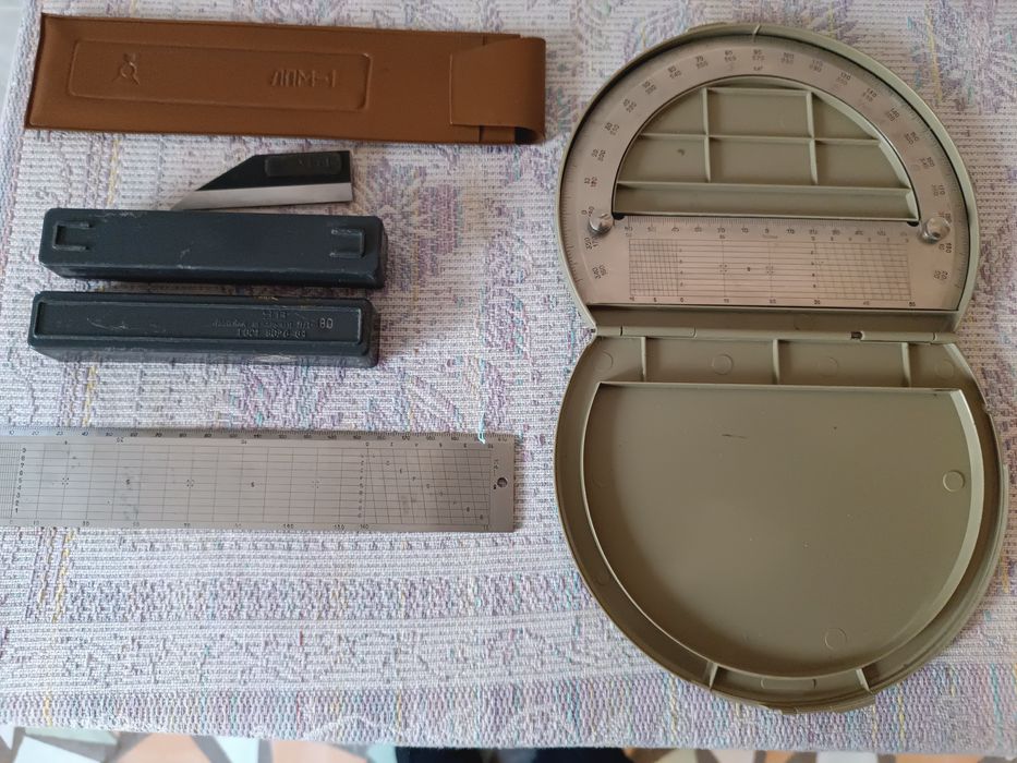 Транспортир геодезический лекальная линейка поперечного масштаба