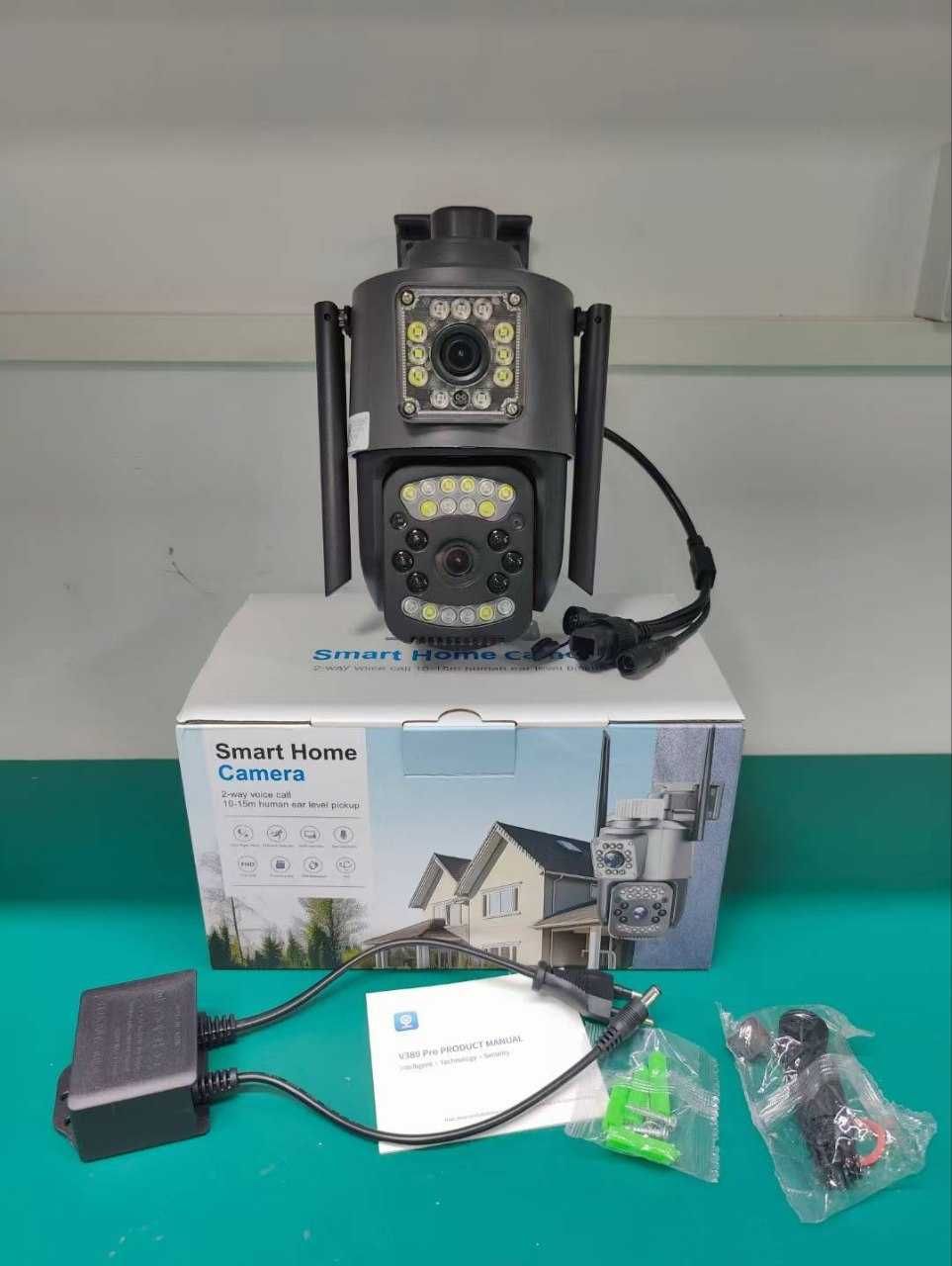 V380 PRO, Wi-FI orqali iishlaydi. 6MP Tashqi smart videokamera