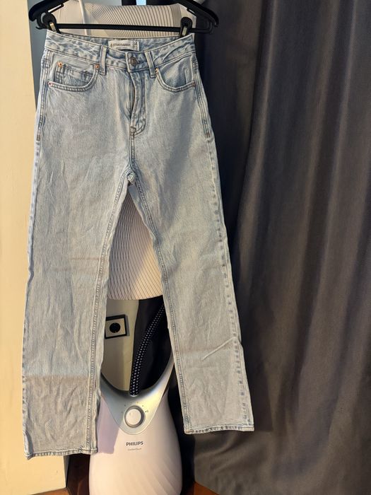 Дънки Stradivarius Straight high waist