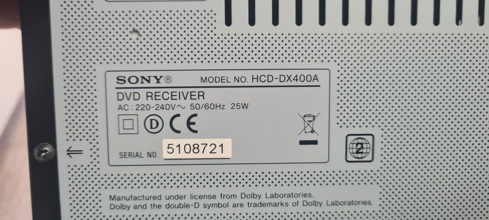 уредба sony уредба HCD -DX 400A DVD receiver като нова