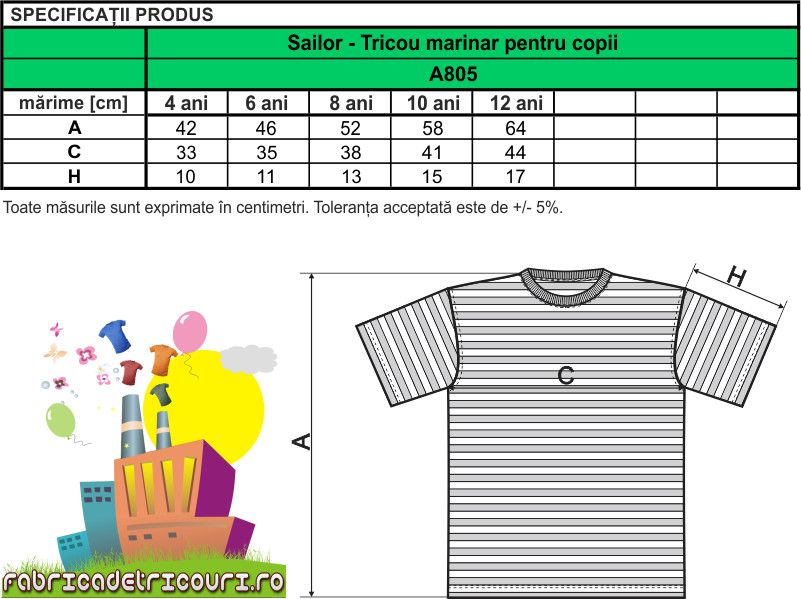 Mini Sailor - Tricou marinar, pentru copii