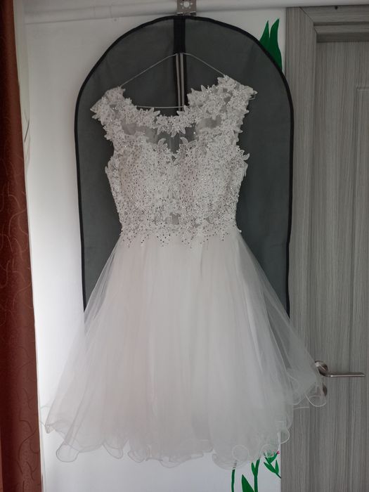 Rochie scurta alba mireasa/ocazii