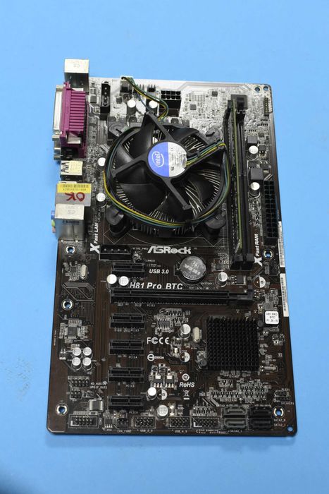 Asrock H81 Pro BTC + CPU + RAM + COOLER - ликвидация Socket 1150
