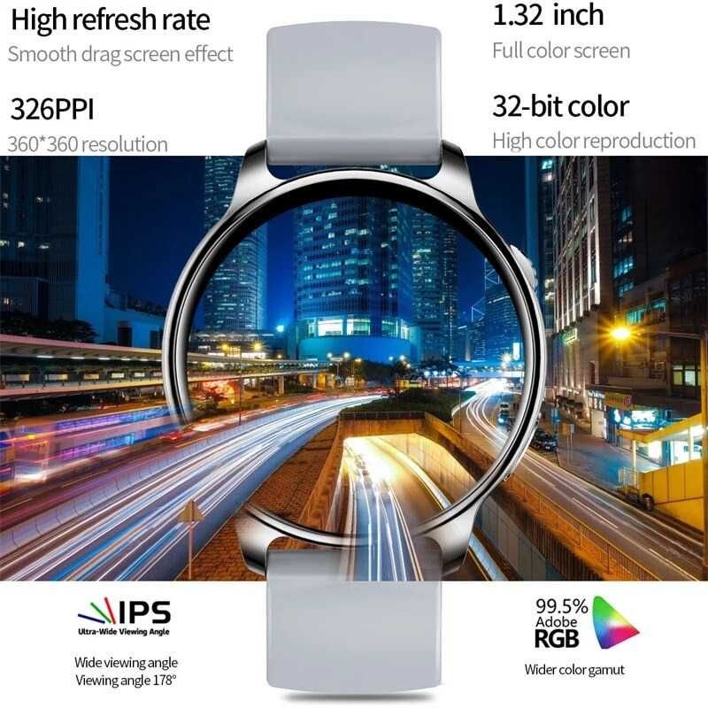 Смарт часовник STELS LS29, Водоустойчив IP68, 1.32 инчов HD Full touch