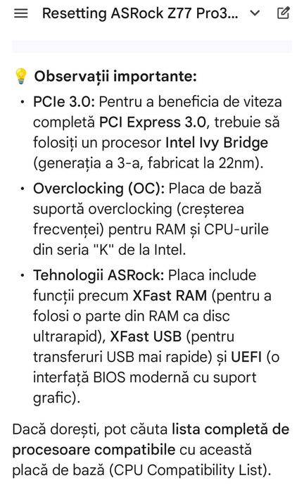 Vând Asrock Z77 PRO