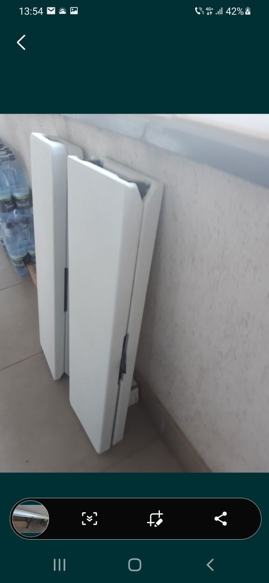 2 bănci extensibile cu cadru din otel