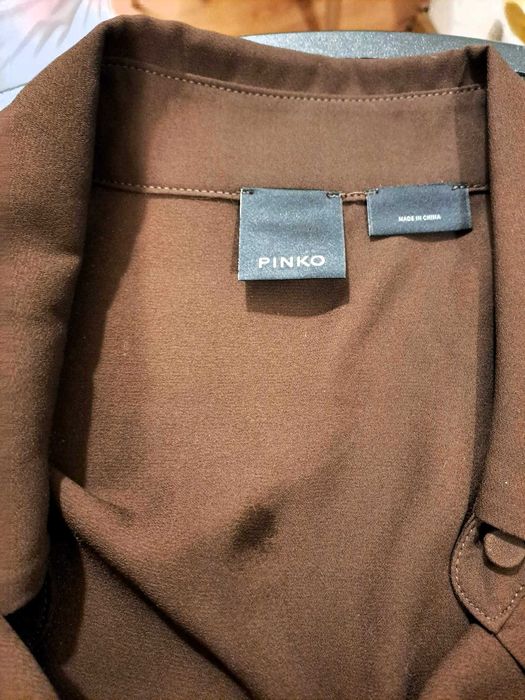 Rochie elegantă tip cămașă regular fit cu zirconiu,mărimea 46, PINKO