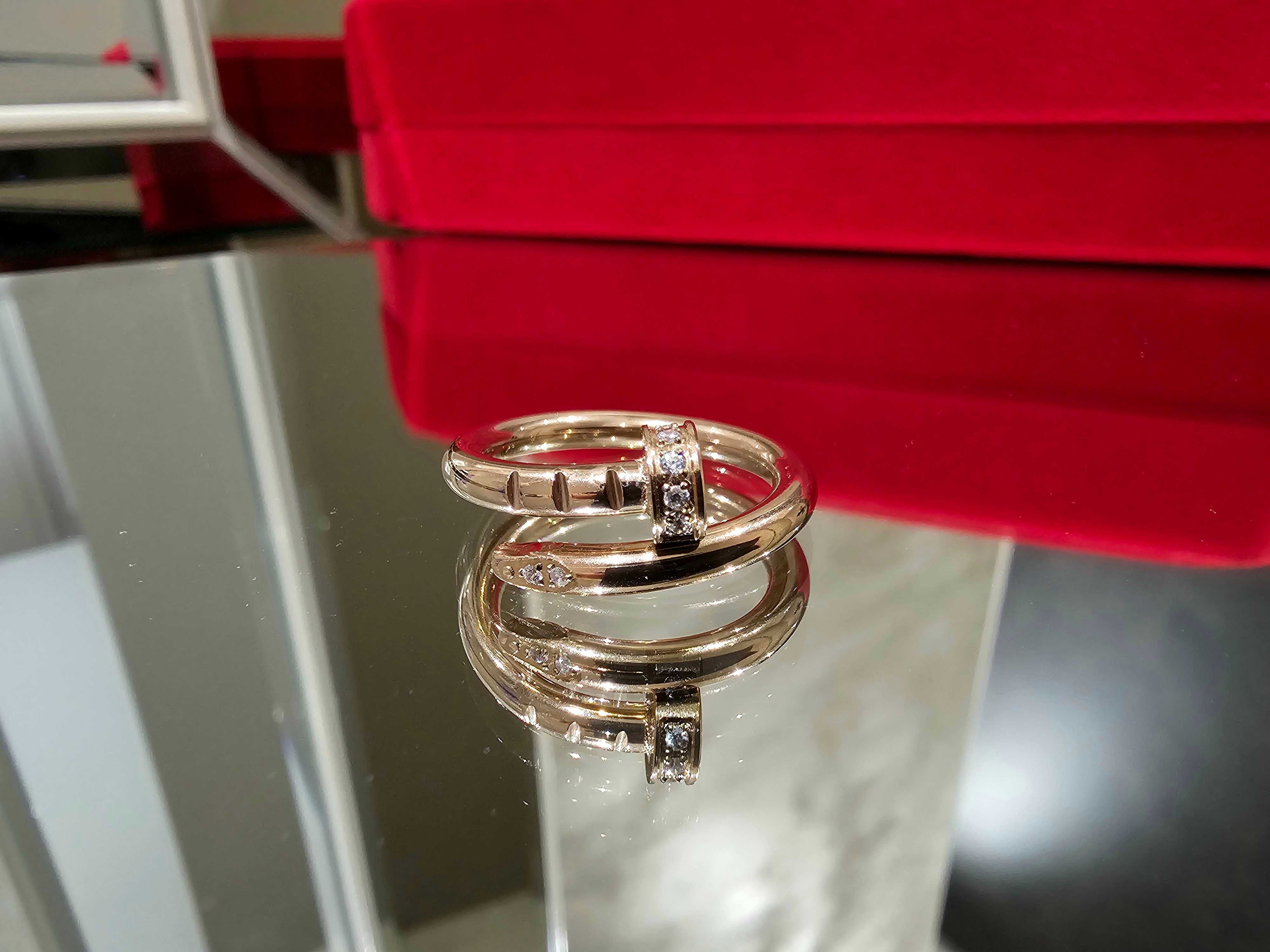 CARTIER Nail Juste un Clou Classic Rose Gold Diamonds Пръстен Пирон