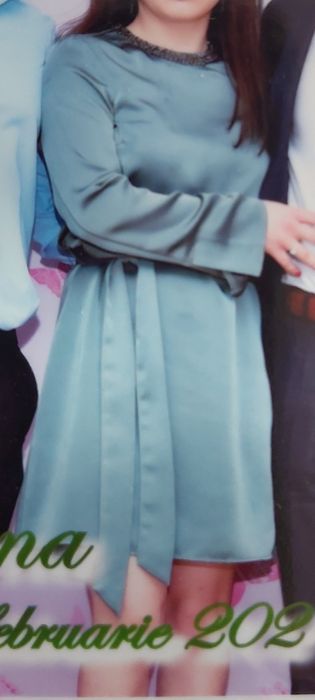 Rochie cu strasuri la guler 34 xs h&m