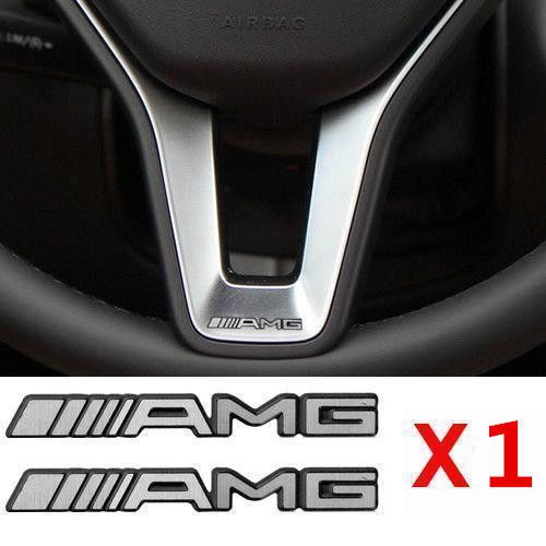 AMG емблема Mercedes Benz - Бял Хром АМГ чисто нови
