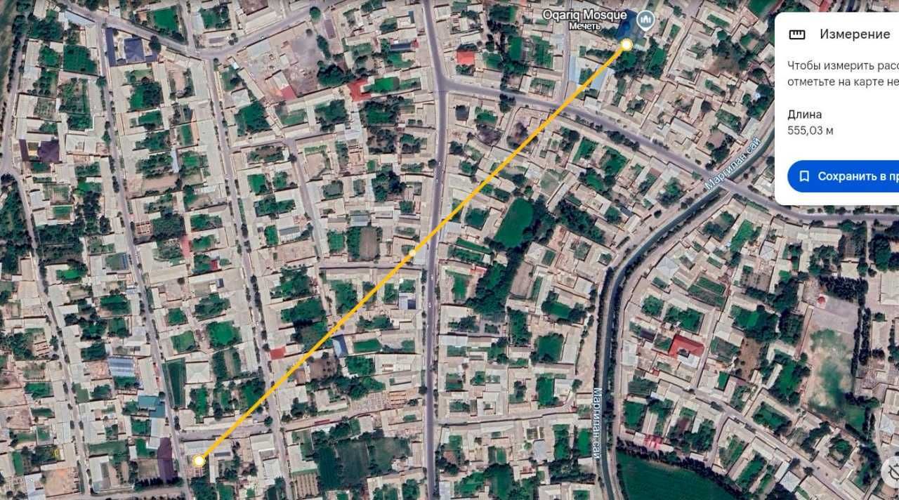 Oq ariq masjididan 600 metr 4 sotik yer uchastkasi sotiladi