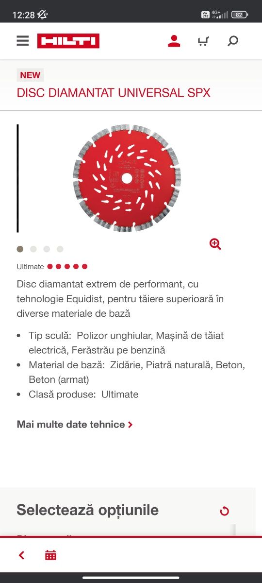 Disc diamantat universal  HILTI EQD SPX 125/22