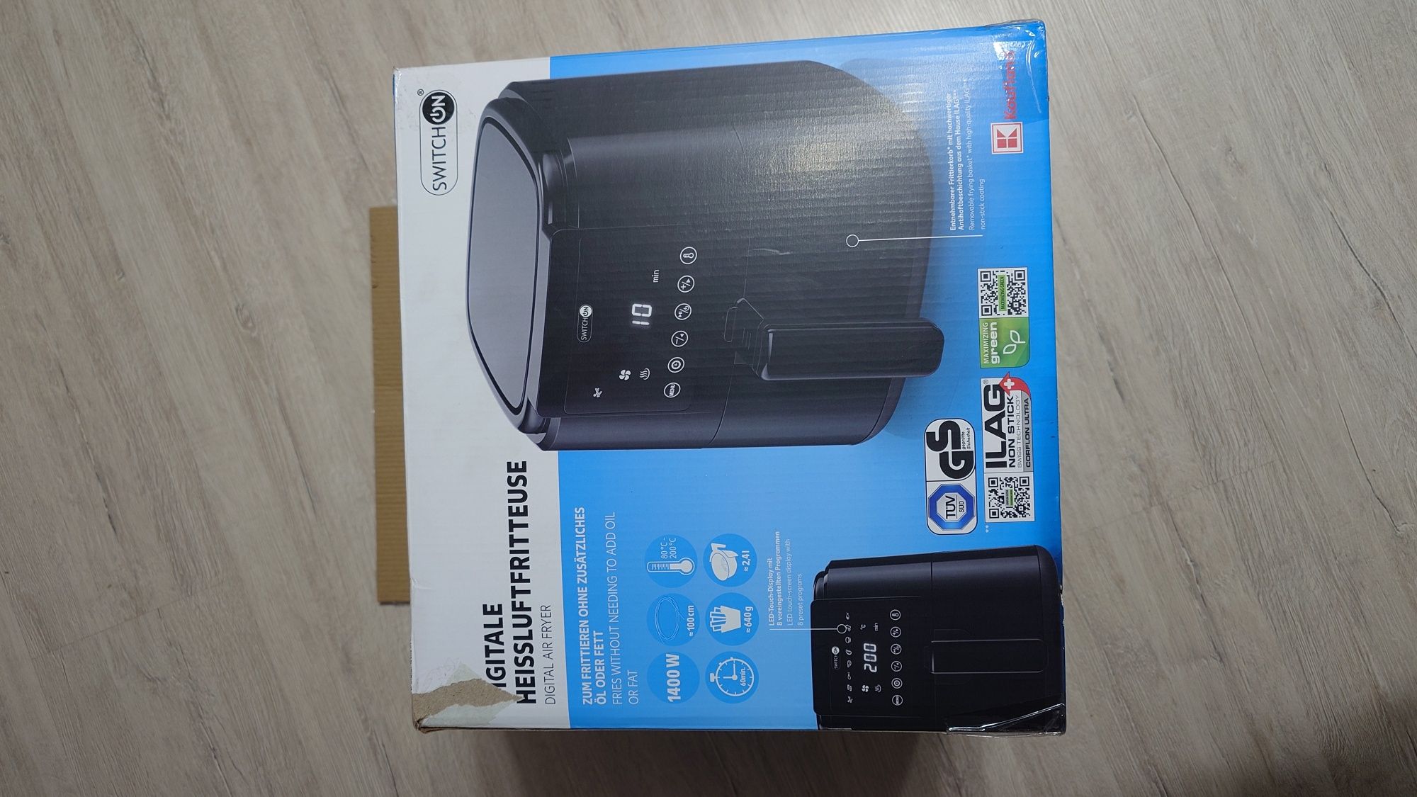 Air fryer еър фраър switch on